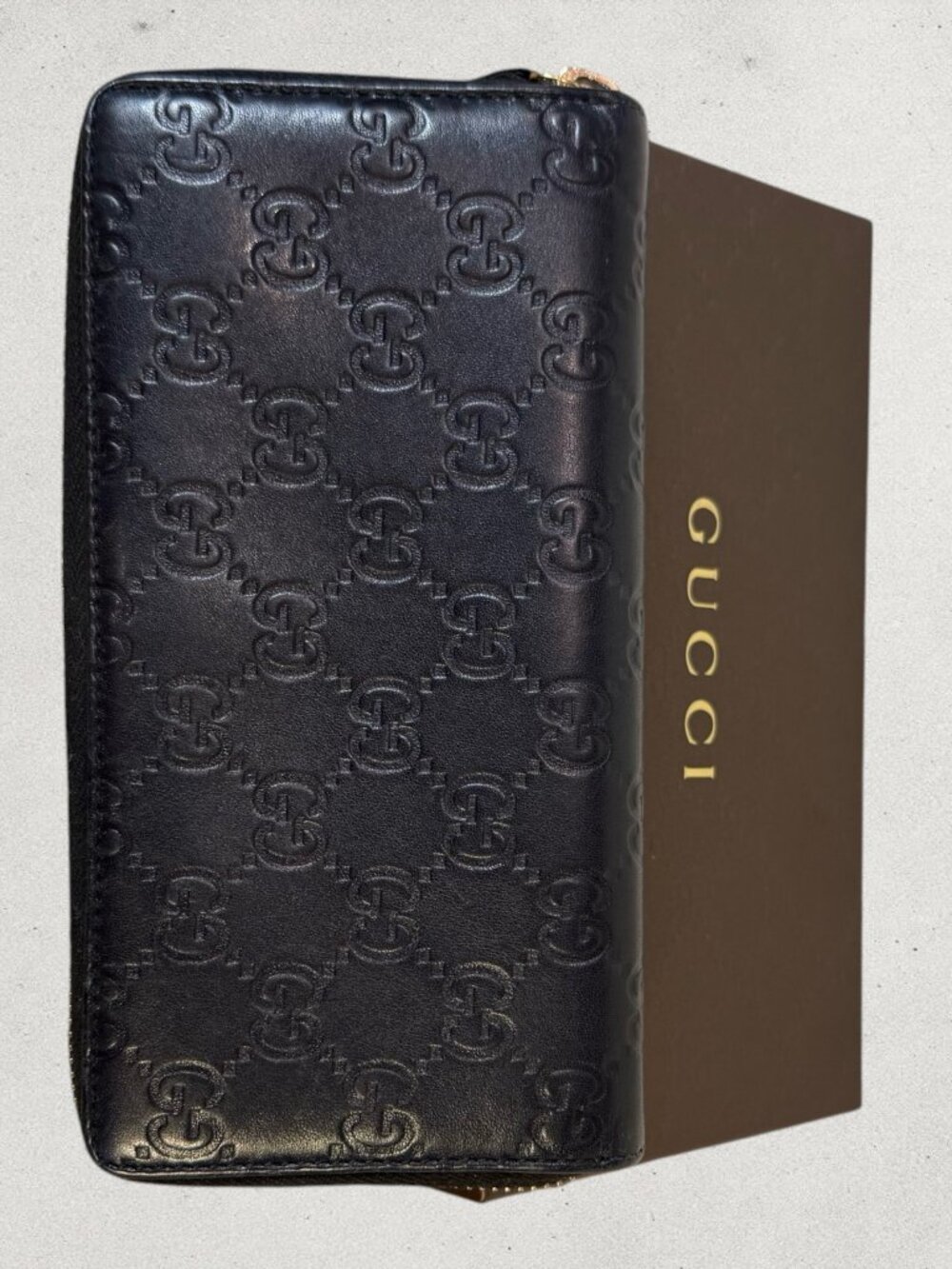 GUCCI Guccissima Leather Zip-Around Wallet. P0087 - Picture 3 of 15